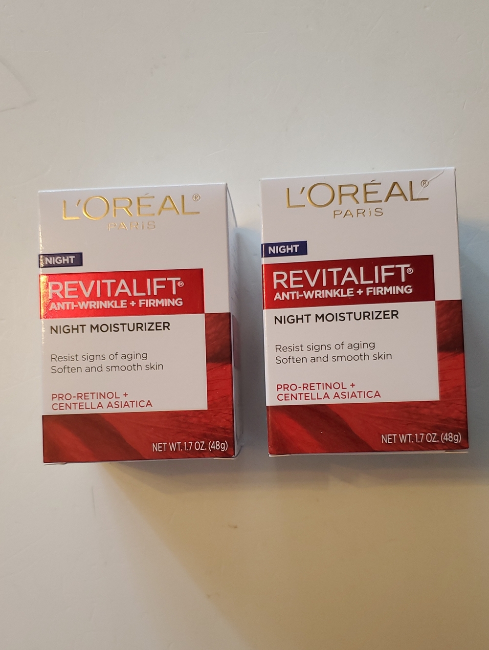 L'Oréal Revitalift Night Moisturizer - Lot Of 2 New 1.7oz.